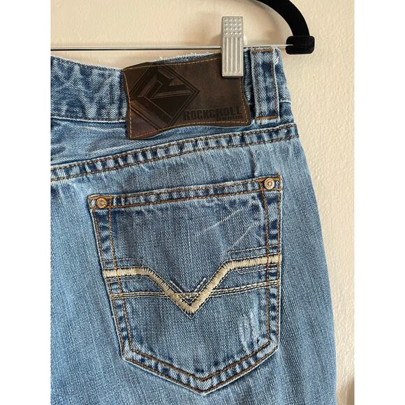 Mens Rock & Roll Cowboy Denim Made Double Barrel Straight Size 30x34 - Picture 6 of 8